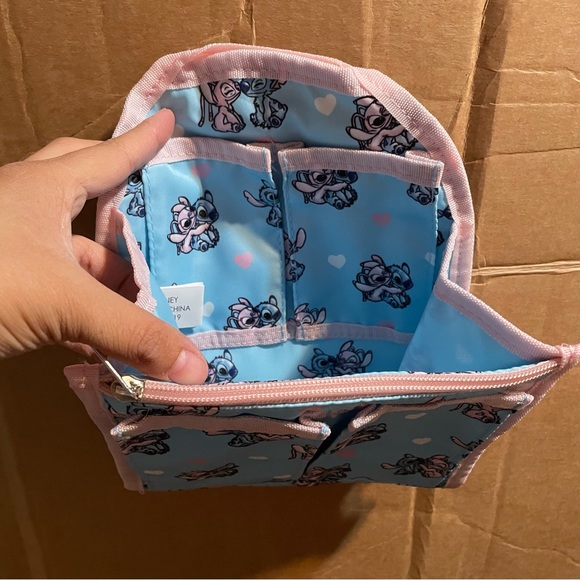 Disney Angel & Stitch 2-in-1 Mini Backpack Fanny Pack Cardholder & Organizer NWT - Picture 15 of 15